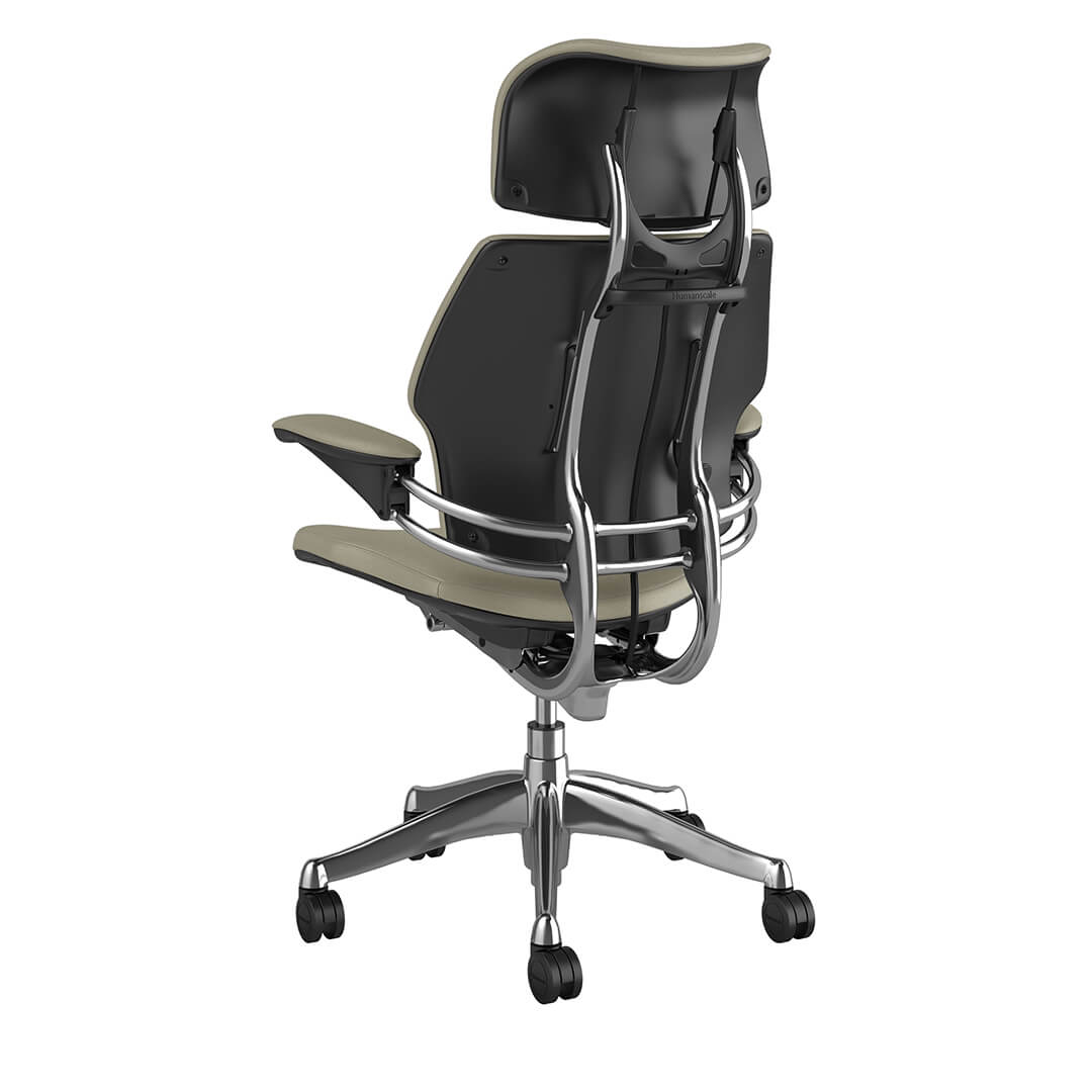 Freedom Headrest Chair: Polished Aluminum, Ticino Leather - Image 3