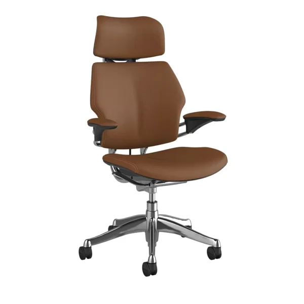 Freedom Headrest Chair: Polished Aluminum, Corvara Leather - Image 2