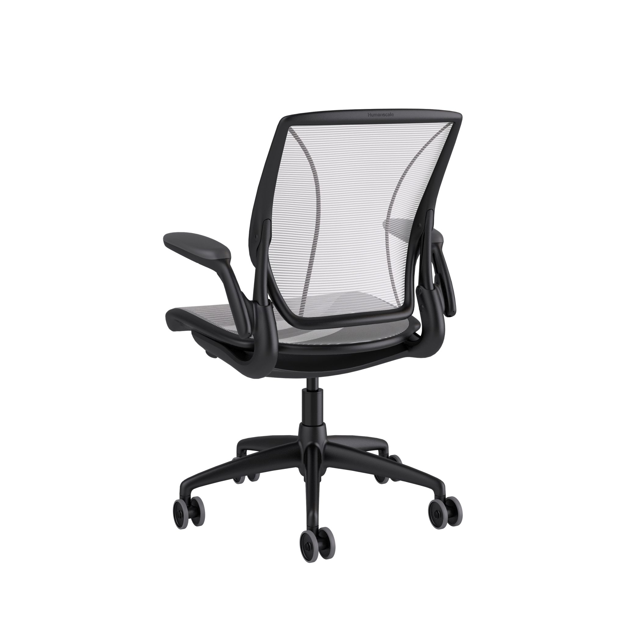 Diffrient World Chair: Black Frame, Mesh Backrest, Cushion Seating - Image 3