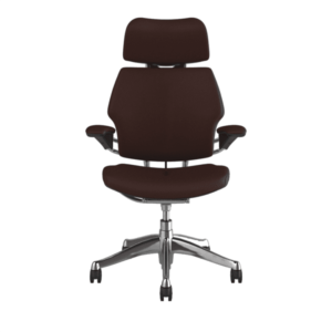 Freedom Headrest Chair: Polished Aluminum, Corvara Leather