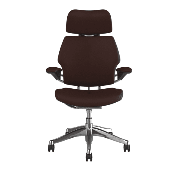 Freedom Headrest Chair: Polished Aluminum, Corvara Leather