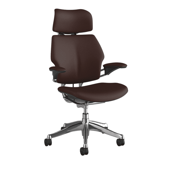 Freedom Headrest Chair: Polished Aluminum, Corvara Leather - Image 2