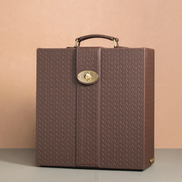 Entwine Briefcase Portable Bar Brown - Image 2