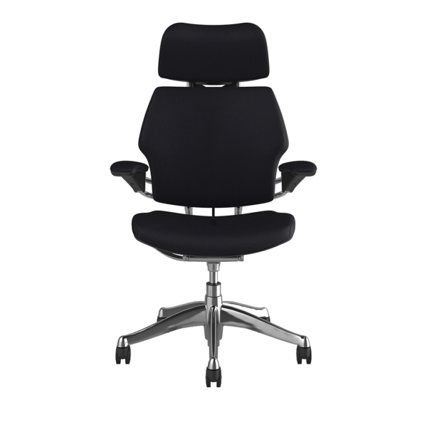 Freedom Headrest Chair: Polished Aluminum, Corvara Leather