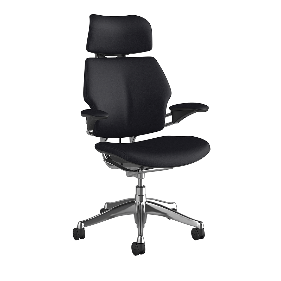 Freedom Headrest Chair: Polished Aluminum, Corvara Leather - Image 2