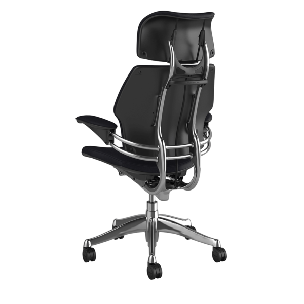 Freedom Headrest Chair: Polished Aluminum, Corvara Leather - Image 3