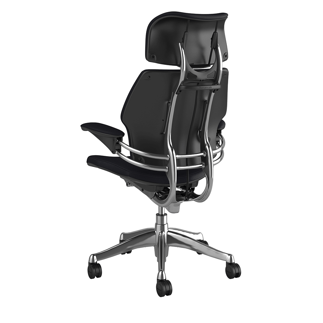 Freedom Headrest Chair: Polished Aluminum, Corvara Leather - Image 3
