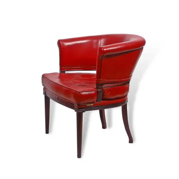 Premium Genuine Leather Chair In Red Colour - Image 2