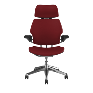Freedom Headrest Chair: Polished Aluminum, Black Fabric