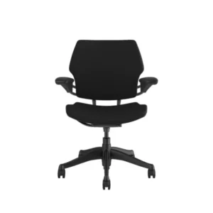 Freedom Task Chair: Graphite Frame, Black Fabric