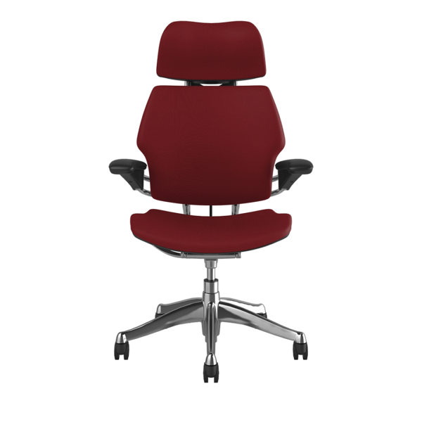 Freedom Headrest Chair: Polished Aluminum, Black Fabric