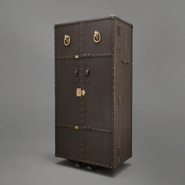 Artemis Croco Tall Leather Bar Brown - Image 2