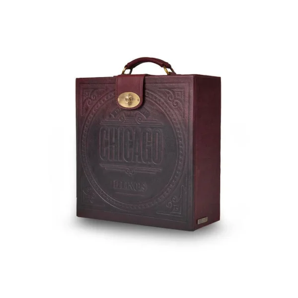 Hyde Portable Briefcase Bar Burgundy - Image 2