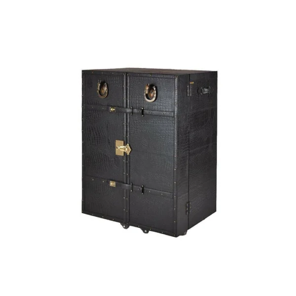 Mandalay Top Open Leather Bar Black - Image 2