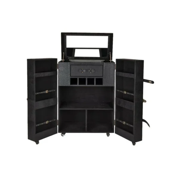 Mandalay Top Open Leather Bar Black - Image 3