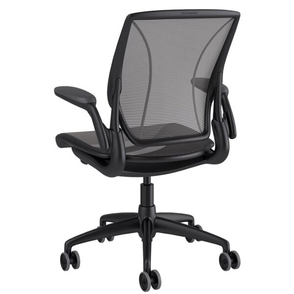 Diffrient World Chair: Black Frame, Mesh Backrest and Seating - Image 3