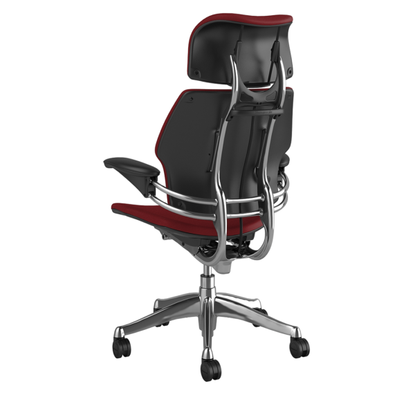 Freedom Headrest Chair: Polished Aluminum, Black Fabric - Image 3