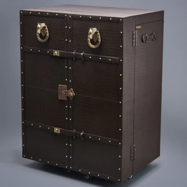 Mandalay Croco Top Open Leather Bar Brown - Image 2