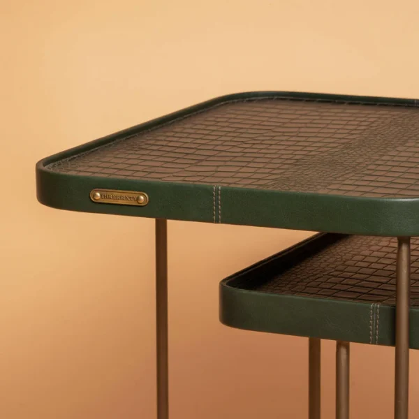 Croco Nested Table-Green (Set of two) - Image 3