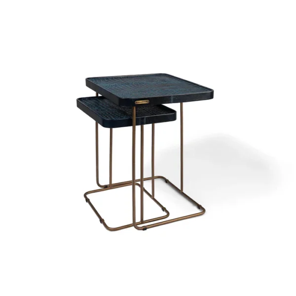Croco Nested Table- Blue (Set Of Two) - Image 3