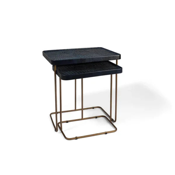 Croco Nested Table- Blue (Set Of Two) - Image 4