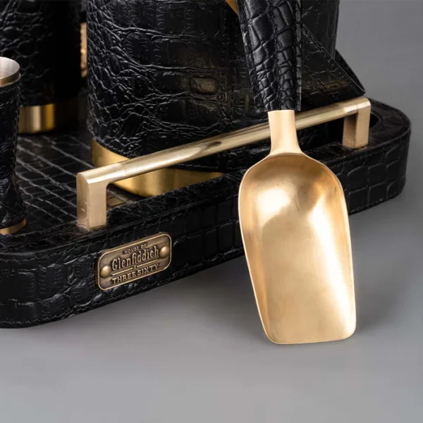 Debonair Bar Tray & Cocktail Set Metal Handle - Black - Image 3