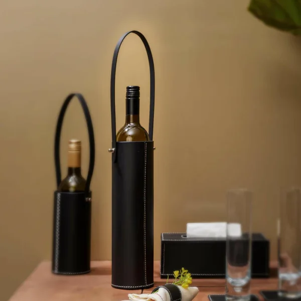Modella Tall Single Wine Bottle Holder Black - Image 4