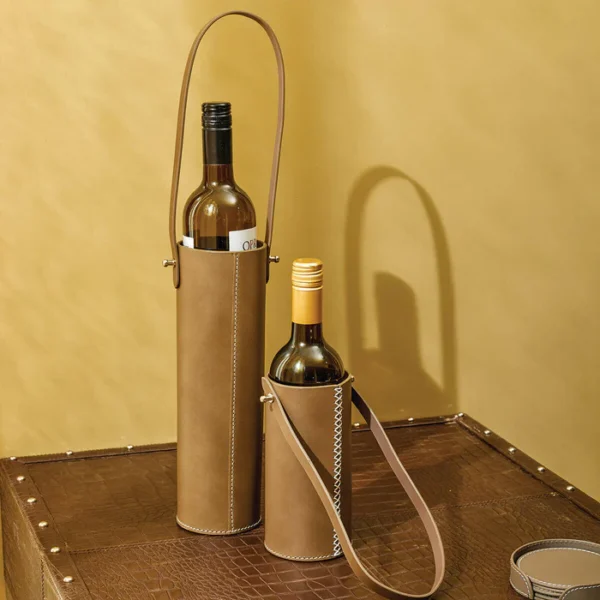 Modella Tall Single Wine Bottle Holder Taupe - Image 4
